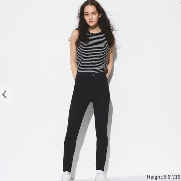 NWOT Uniqlo Ultra Stretch Leggings Pants - Black - sz 27/28 - Picture 1 of 5